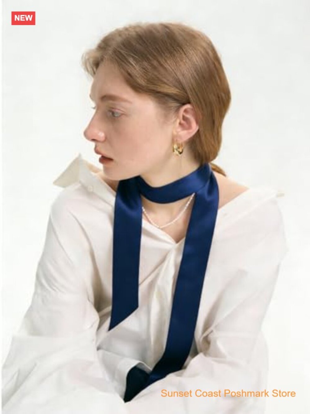100% Mulberry Silk Luxurious Neck Scarf Headband and Hair Bandana - Picture 5 of 7